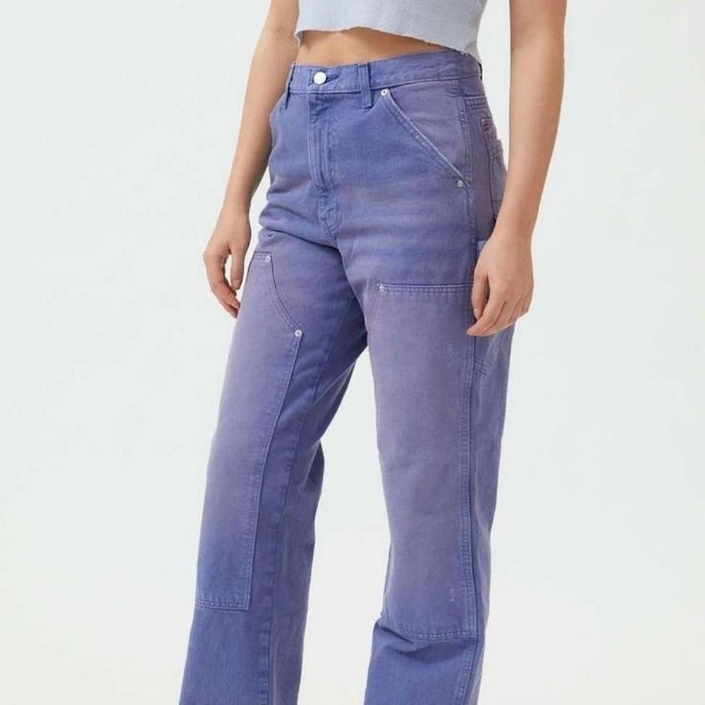 BDG high rise carpenter jean double knee purple size 27